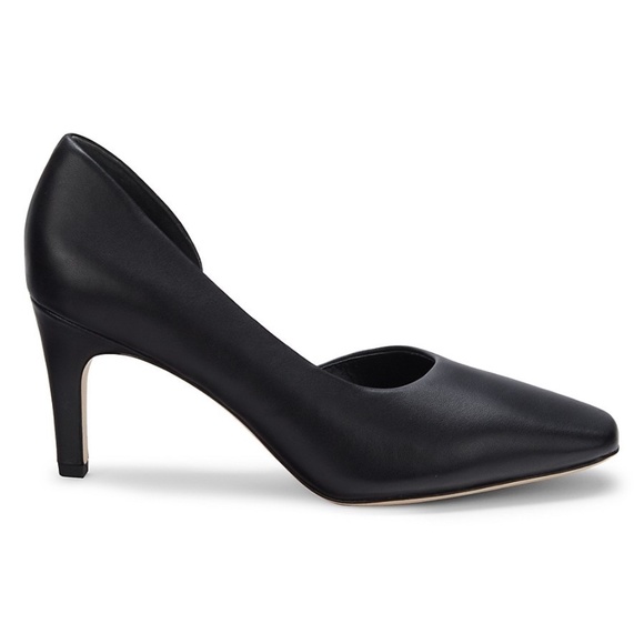 VINCE Tiana Pointed Toe Leather Pumps in Black Size 39 - Picture 1 of 6